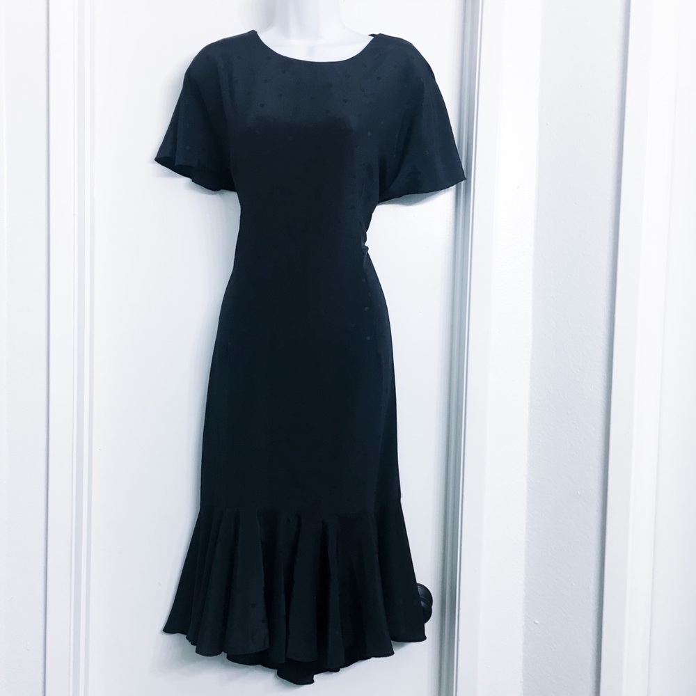 Black silk vintage dress